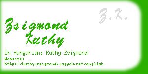 zsigmond kuthy business card